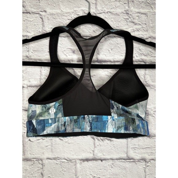 Lululemon Speed Up Sports Bra Sun Dazed Multi‎ Blue Size 6 - Picture 2 of 4